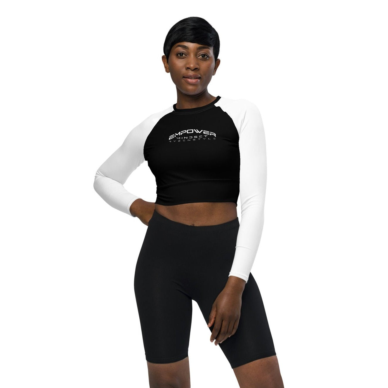 LONG SLEEVE CROP-TOP 'EMPOWER MINDSET'