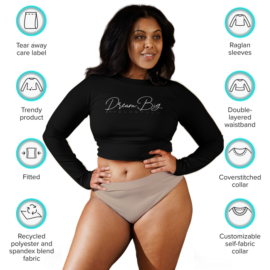 LONG SLEEVE CROP-TOP 'DREAM BIG'