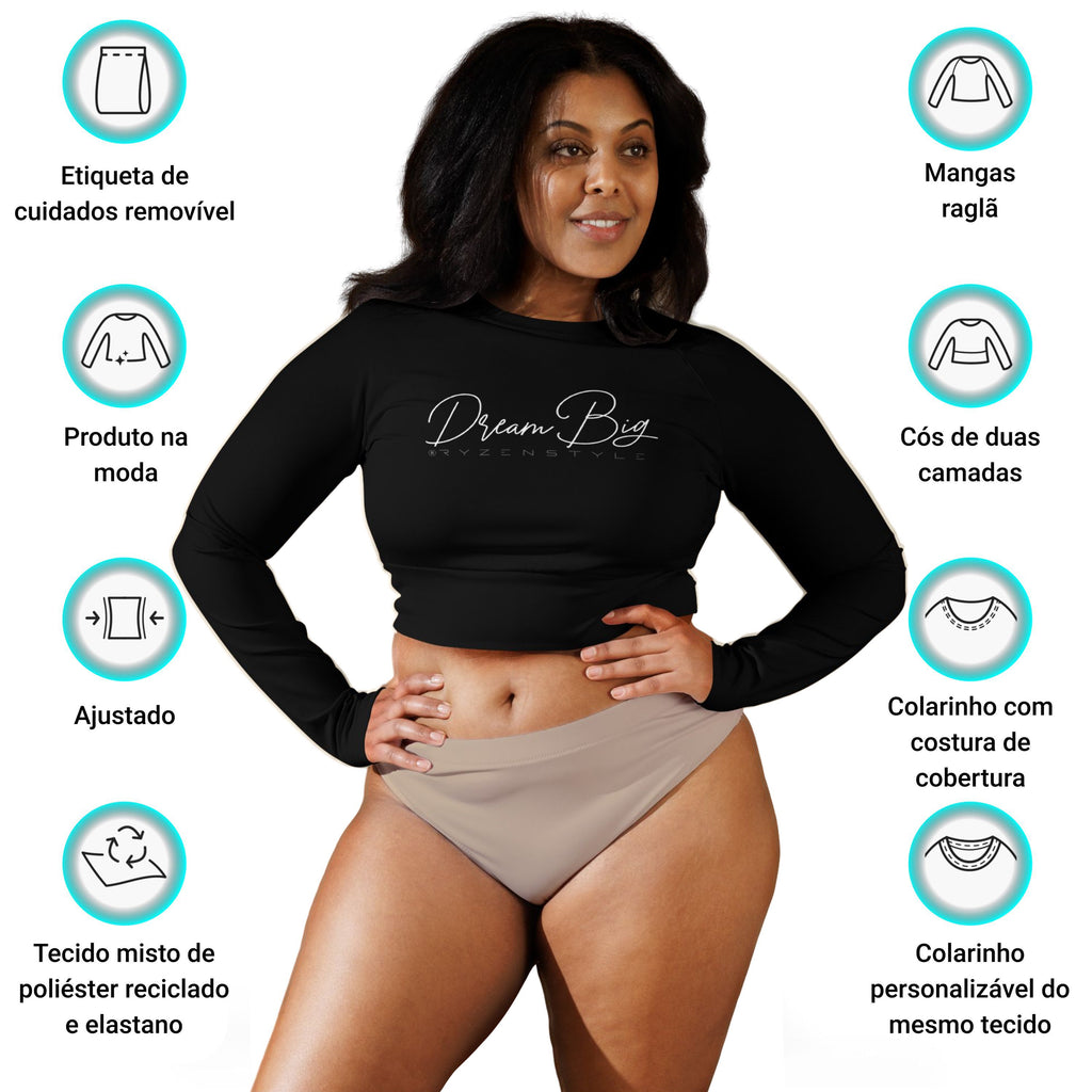 LONG SLEEVE CROP-TOP 'DREAM BIG'