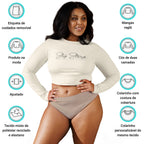 'STAY STRONG' LONG SLEEVE CROP-TOP