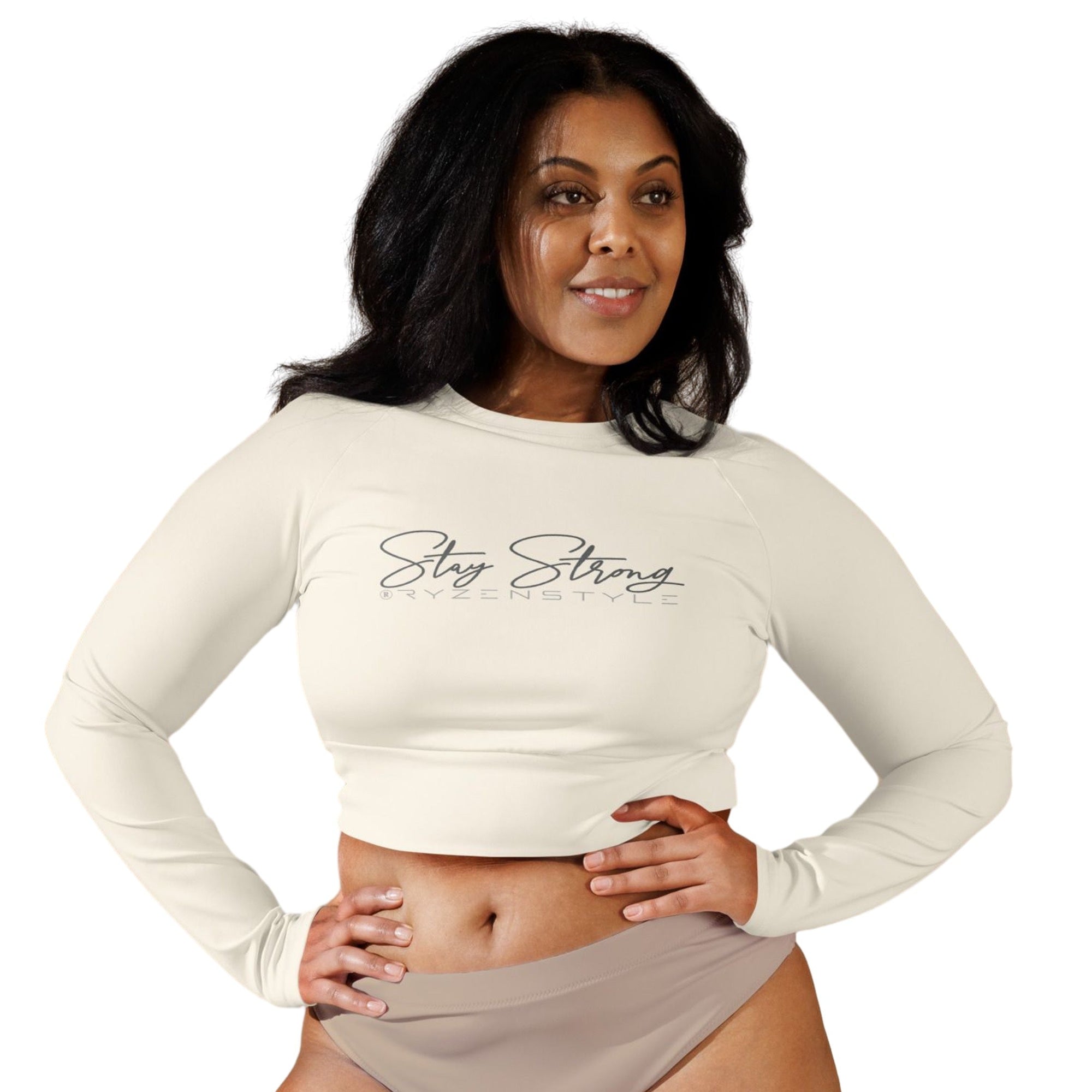 CROP-TOP MANGA COMPRIDA ‘STAY STRONG’