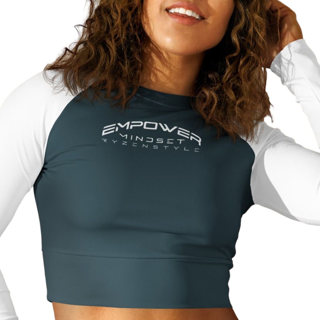 LONG SLEEVE CROP-TOP 'EMPOWER MINDSET'