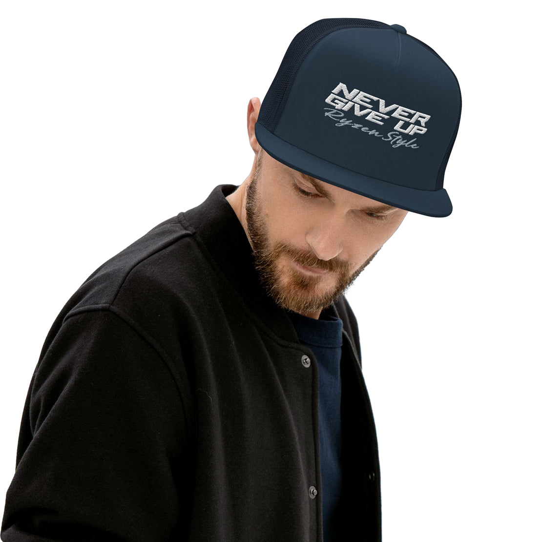 SNAPBACK TRUCKER 'NEVER GIVE UP' CAP