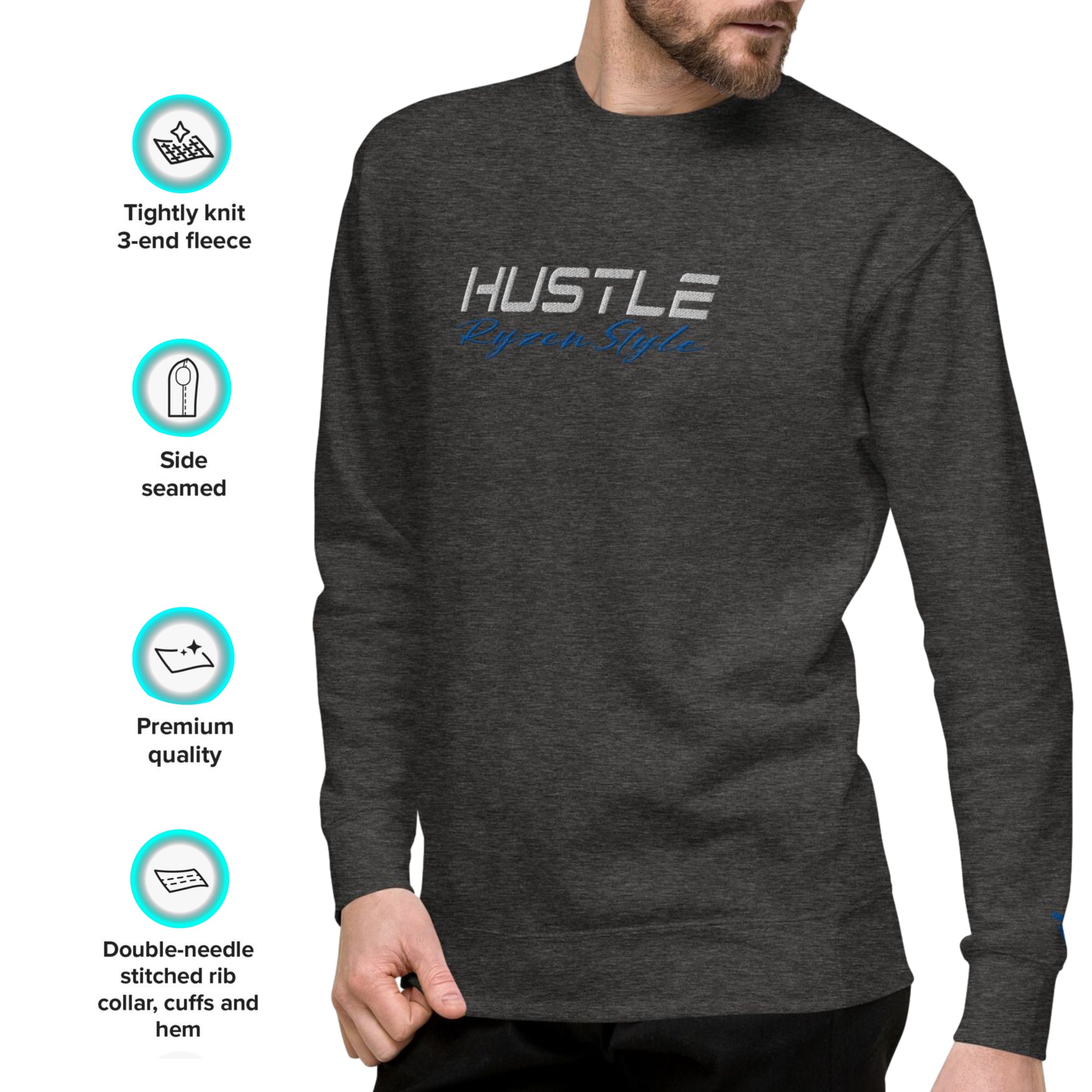 SWEATSHIRT PREMIUM 'HUSTLE'