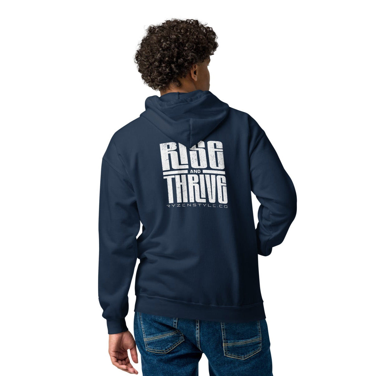 CASACO COM CAPUZ 'RISE AND THRIVE'
