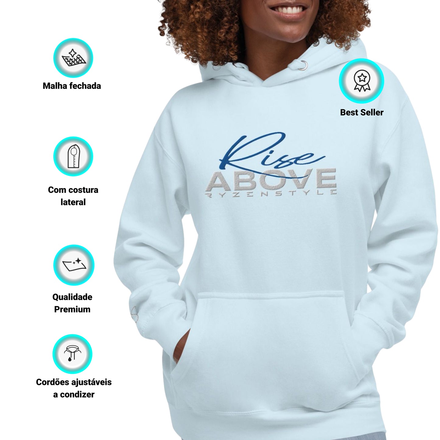 PREMIUM HOODIE 'RISE ABOVE'