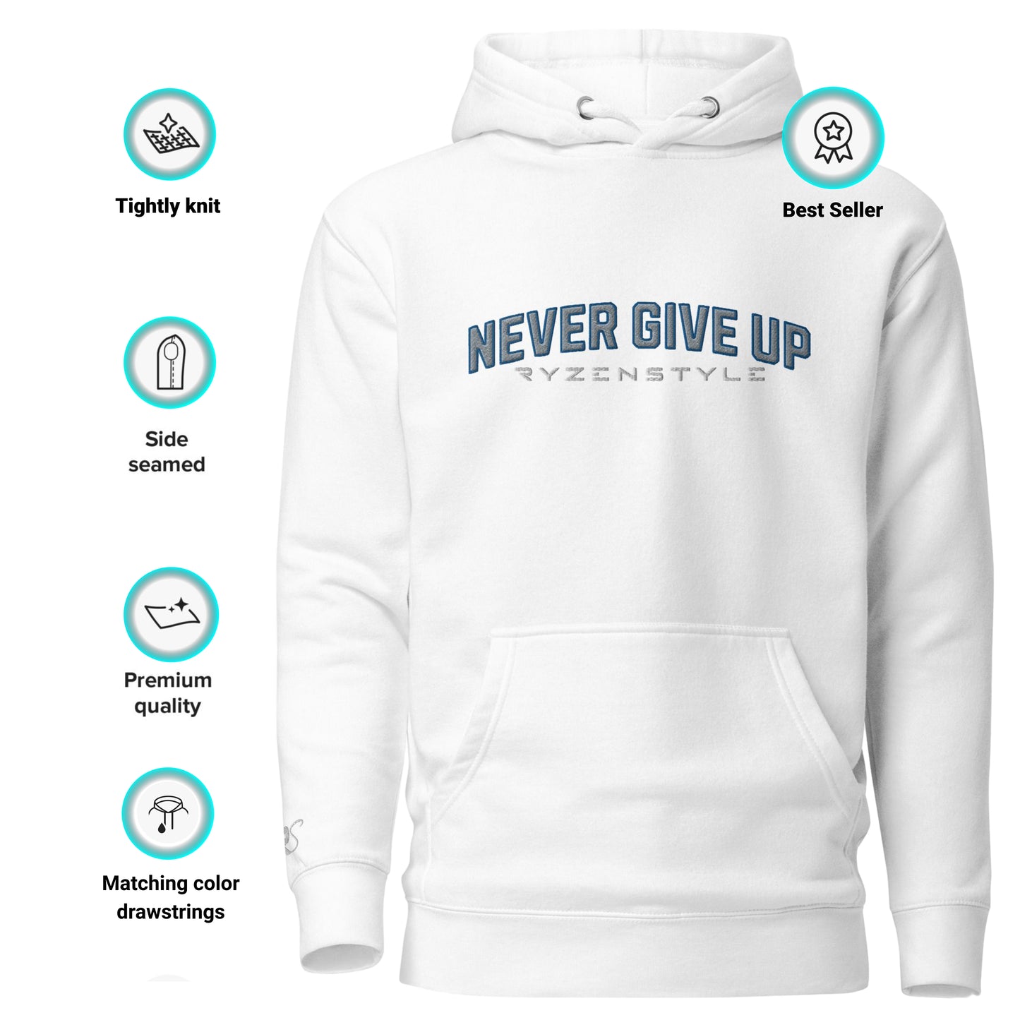 PREMIUM HOODIE 'NEVER GIVE UP'