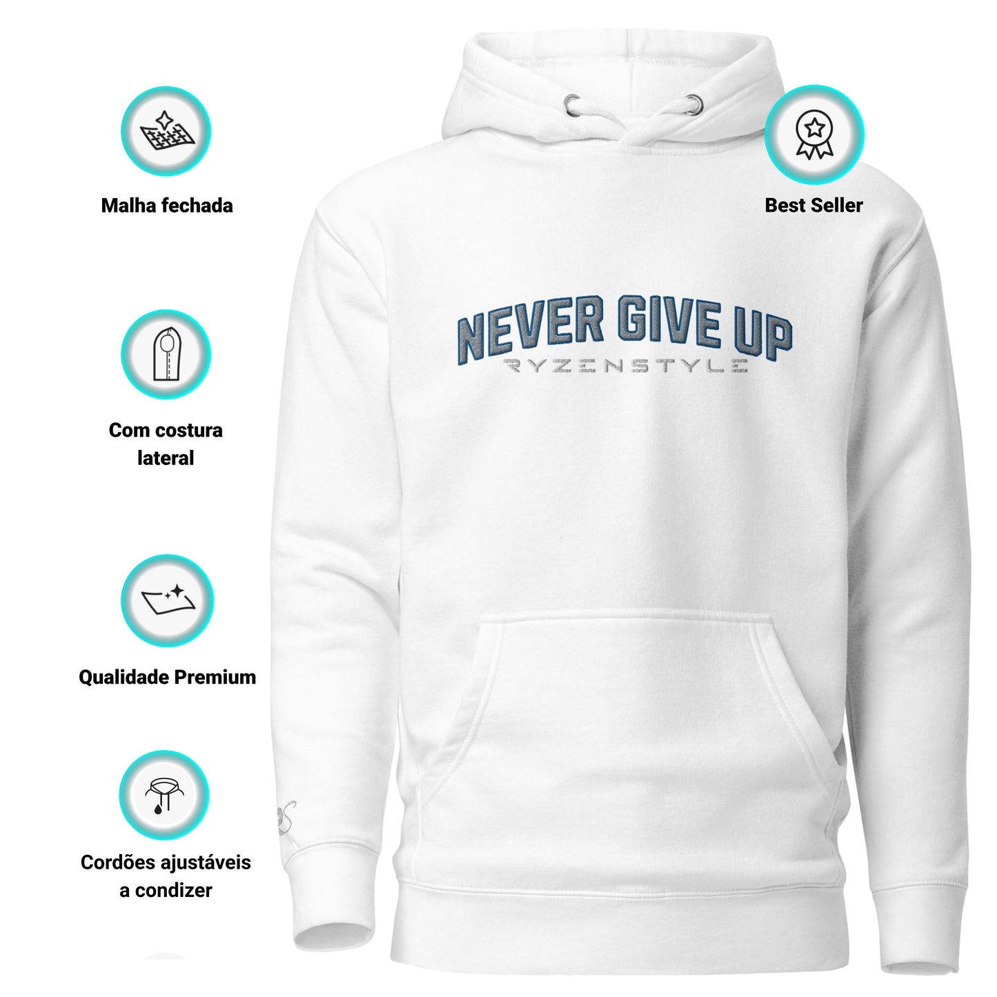 PREMIUM HOODIE 'NEVER GIVE UP'