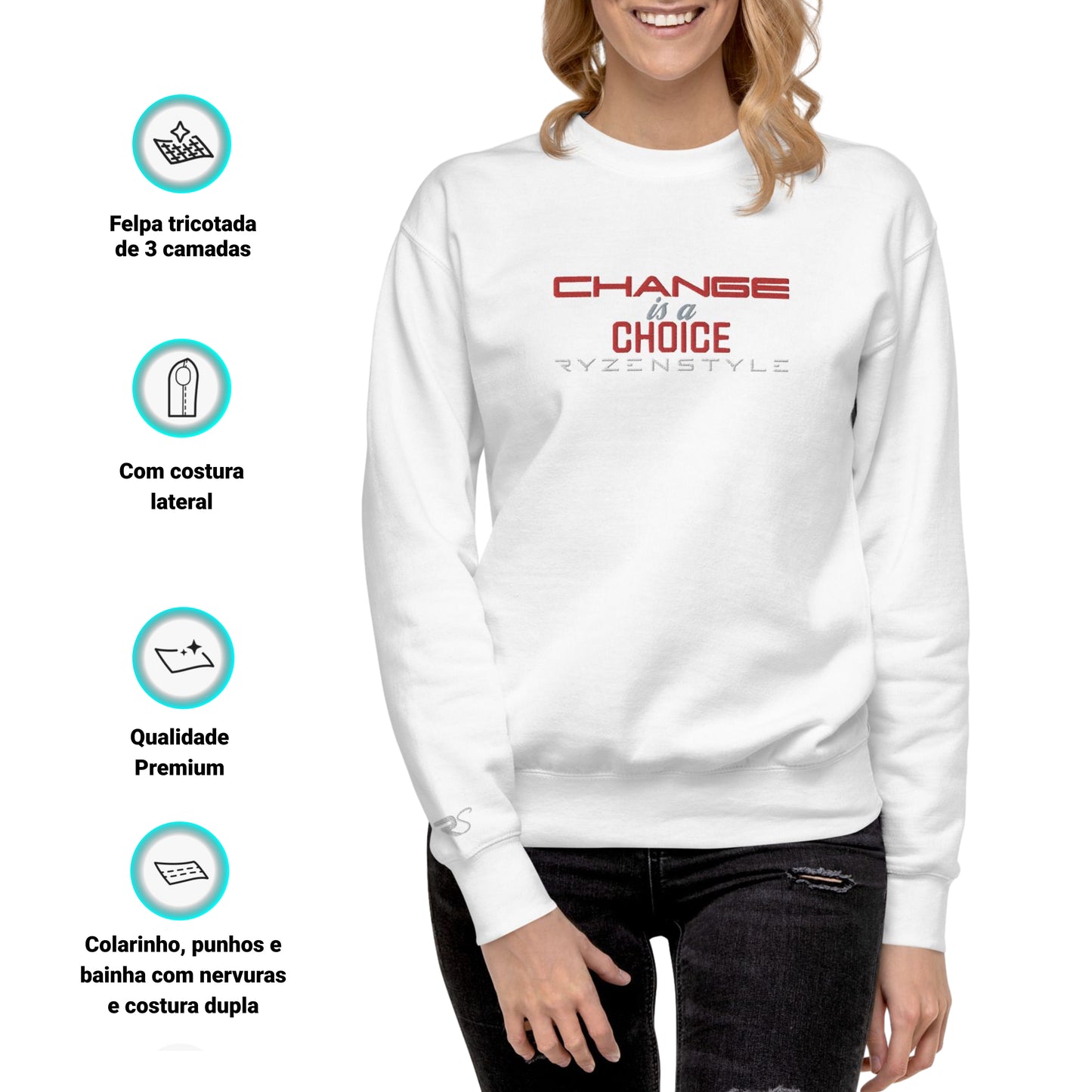 SWEATSHIRT PREMIUM 'CHANGE IS A CHOICE’