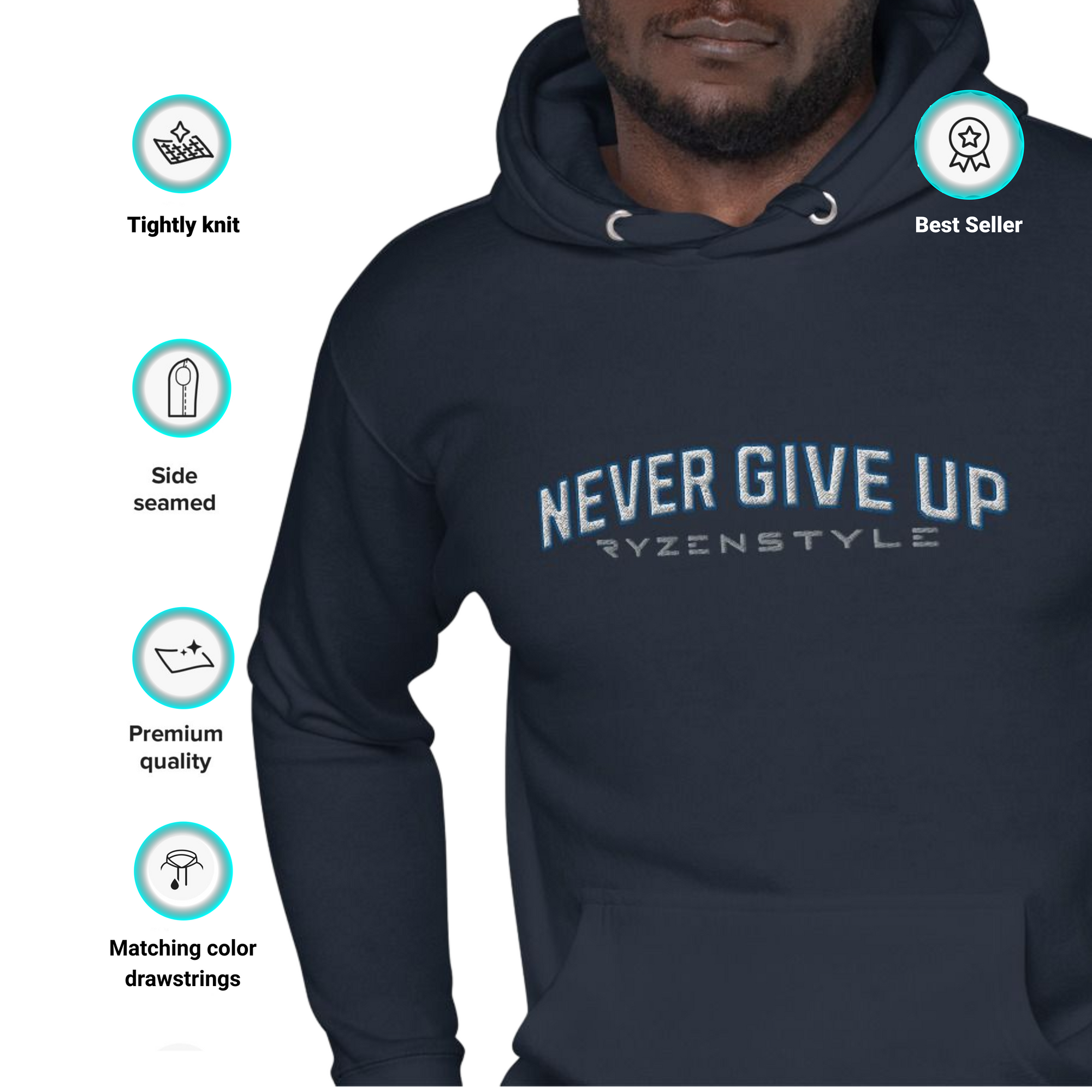 HOODIE PREMIUM 'NEVER GIVE UP’