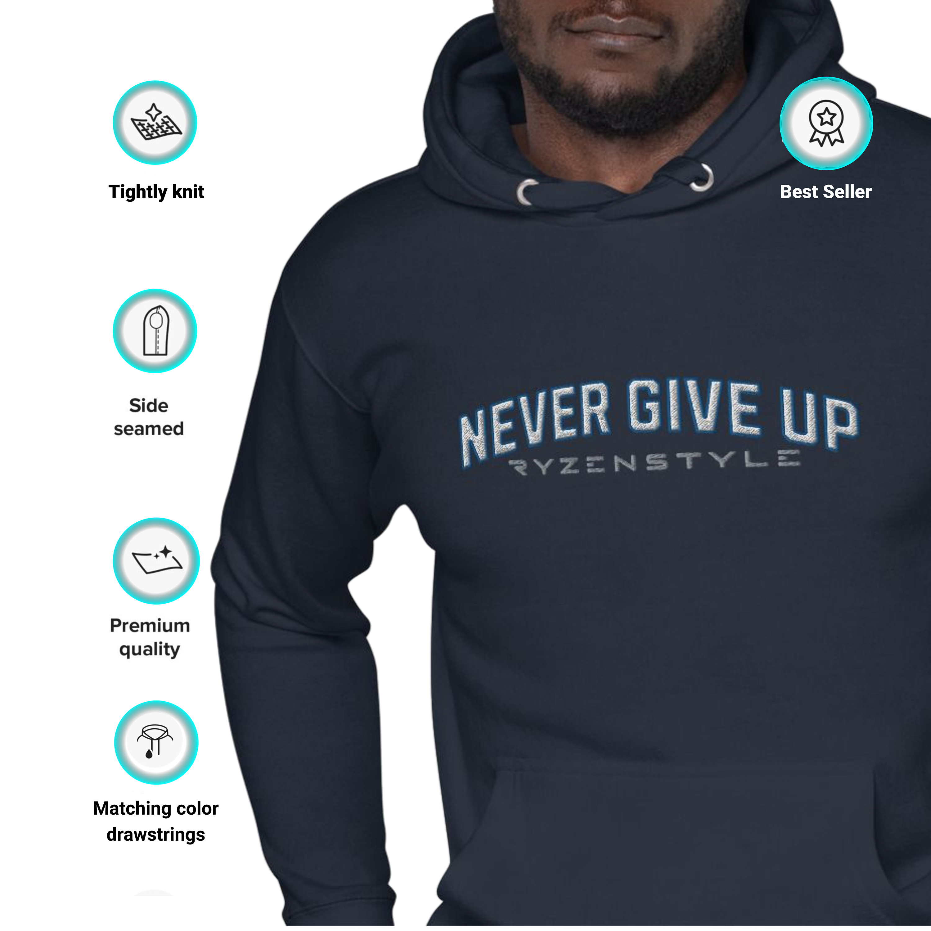 HOODIE PREMIUM 'NEVER GIVE UP’