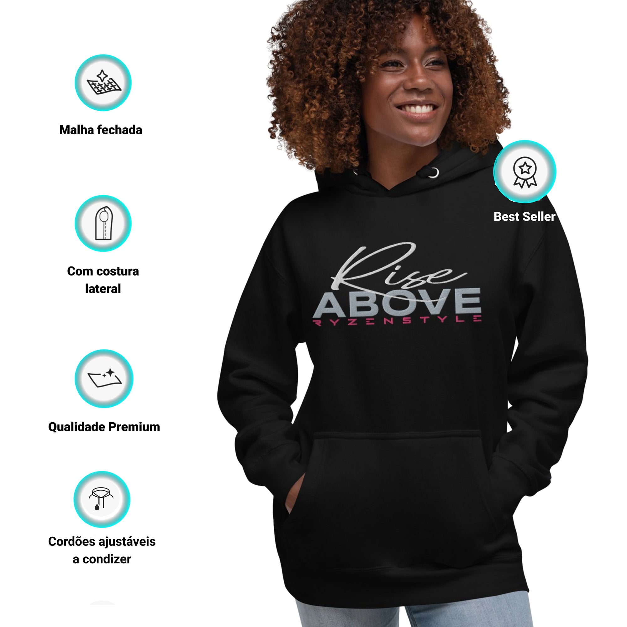 HOODIE PREMIUM 'RISE ABOVE’