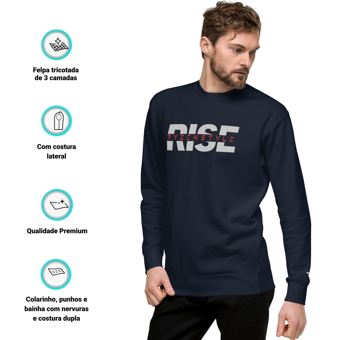 SWEATSHIRT PREMIUM ‘RISE’