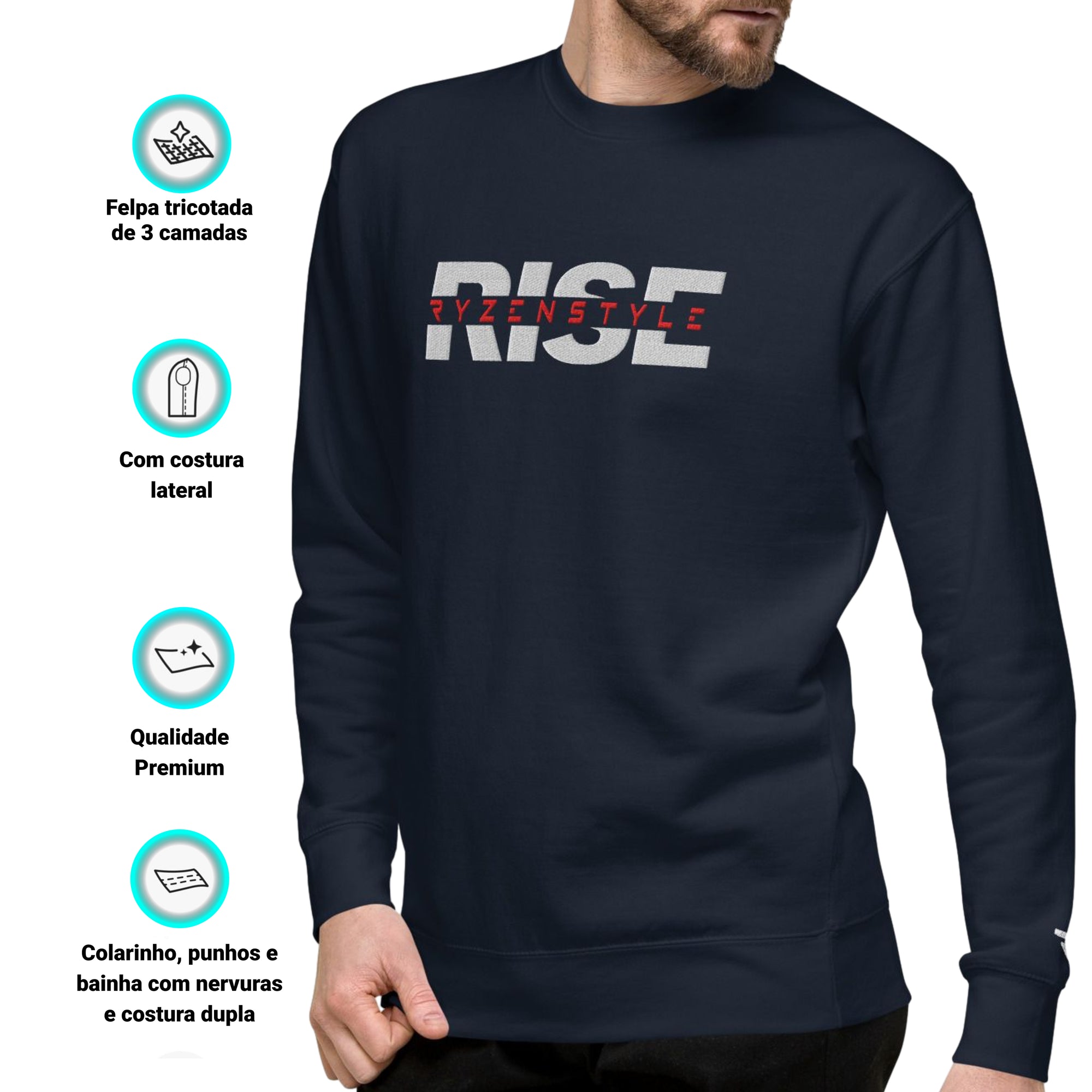 SWEATSHIRT PREMIUM 'RISE'