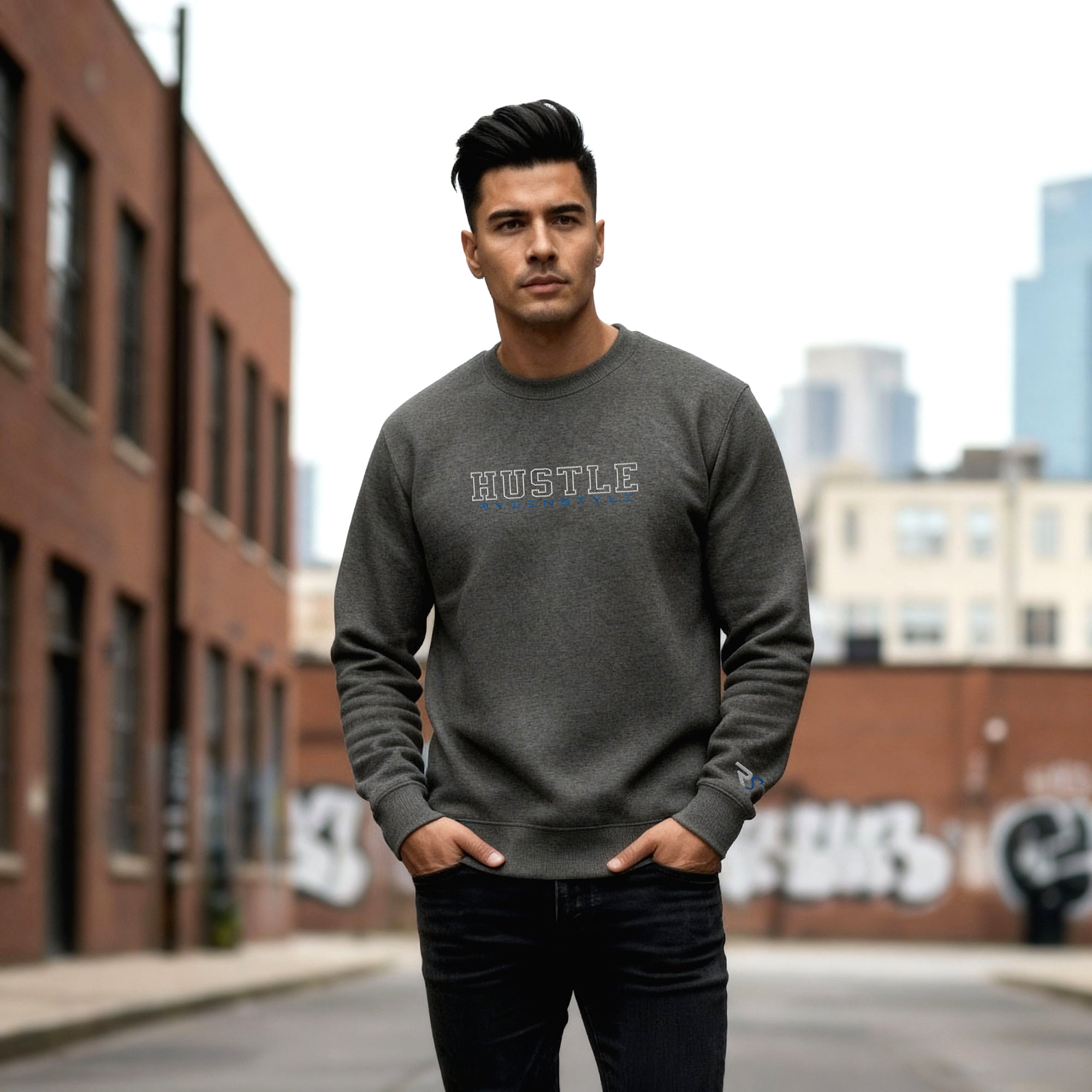 PREMIUM SWEATSHIRT 'HUSTLE'
