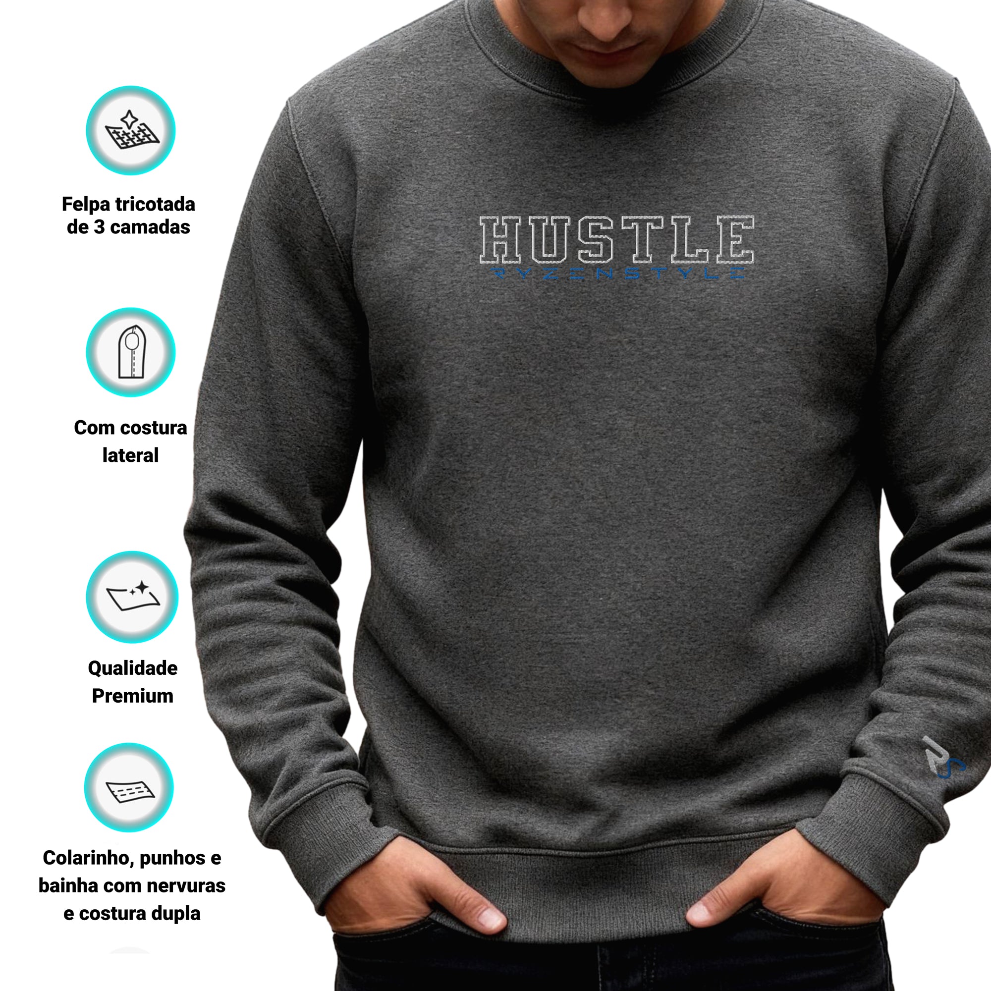 PREMIUM SWEATSHIRT 'HUSTLE'