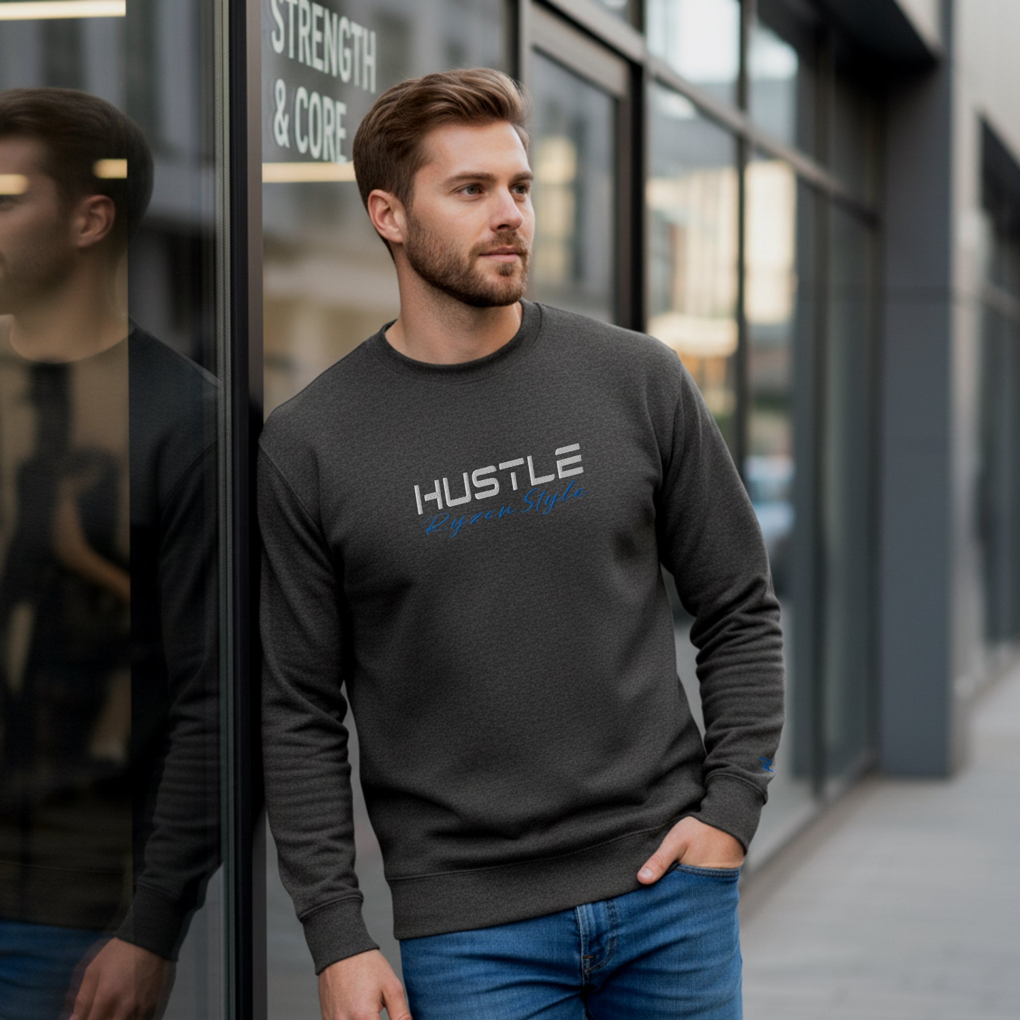 SWEATSHIRT PREMIUM 'HUSTLE'