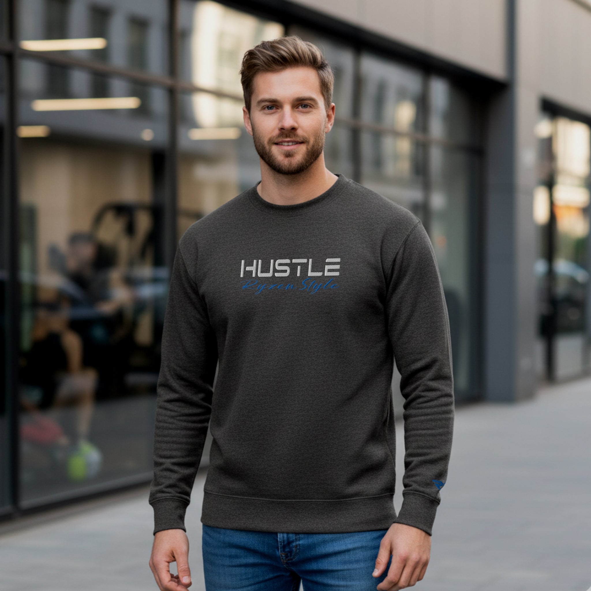 SWEATSHIRT PREMIUM 'HUSTLE'