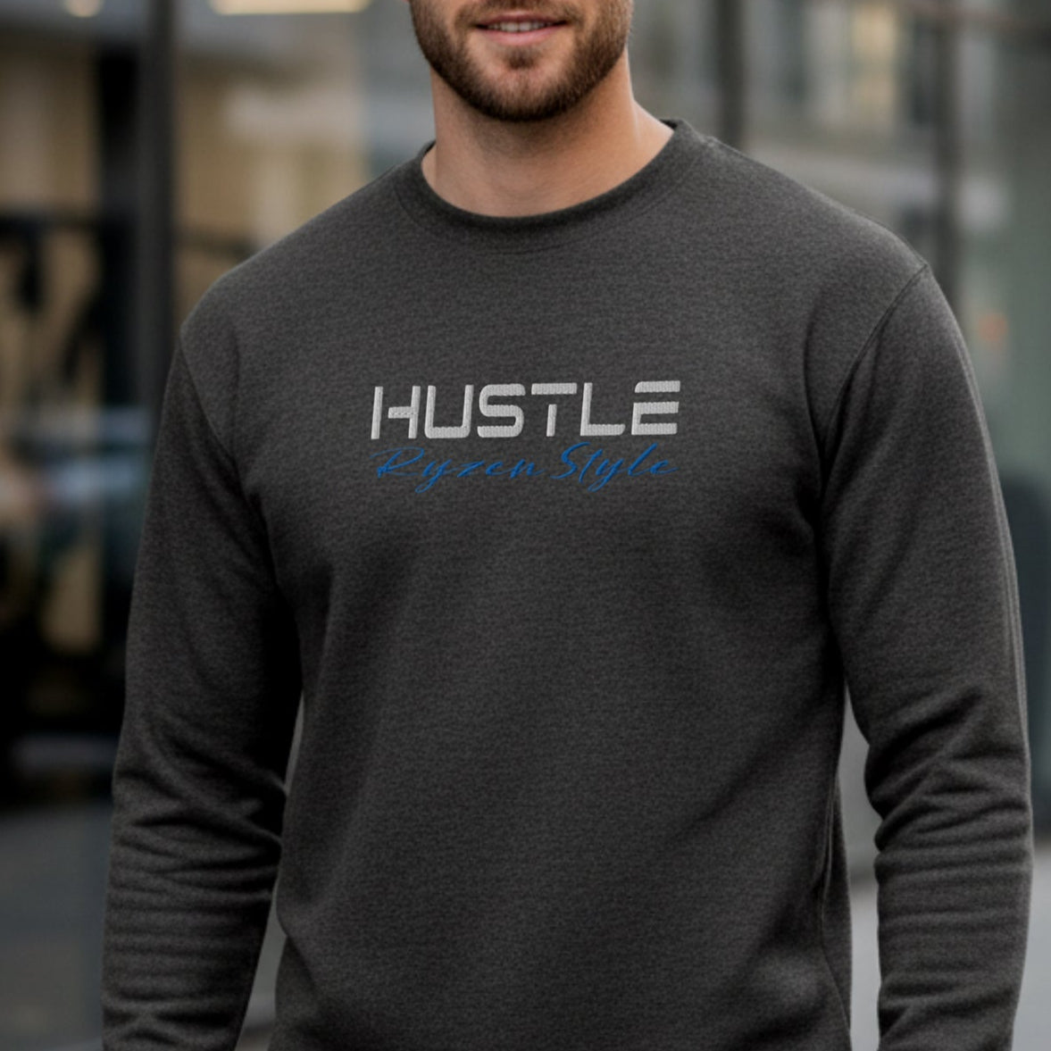 SWEATSHIRT PREMIUM 'HUSTLE'