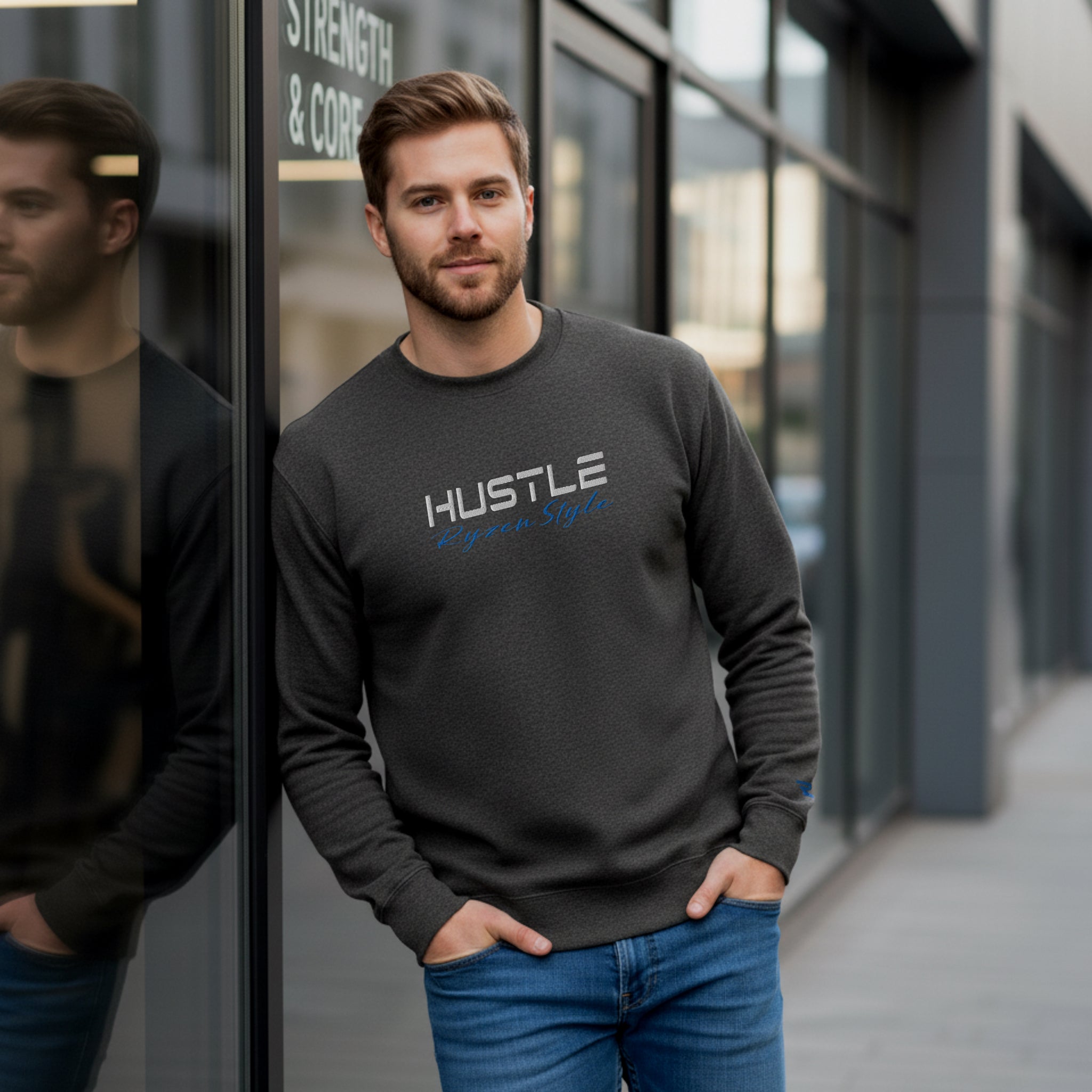 SWEATSHIRT PREMIUM 'HUSTLE'