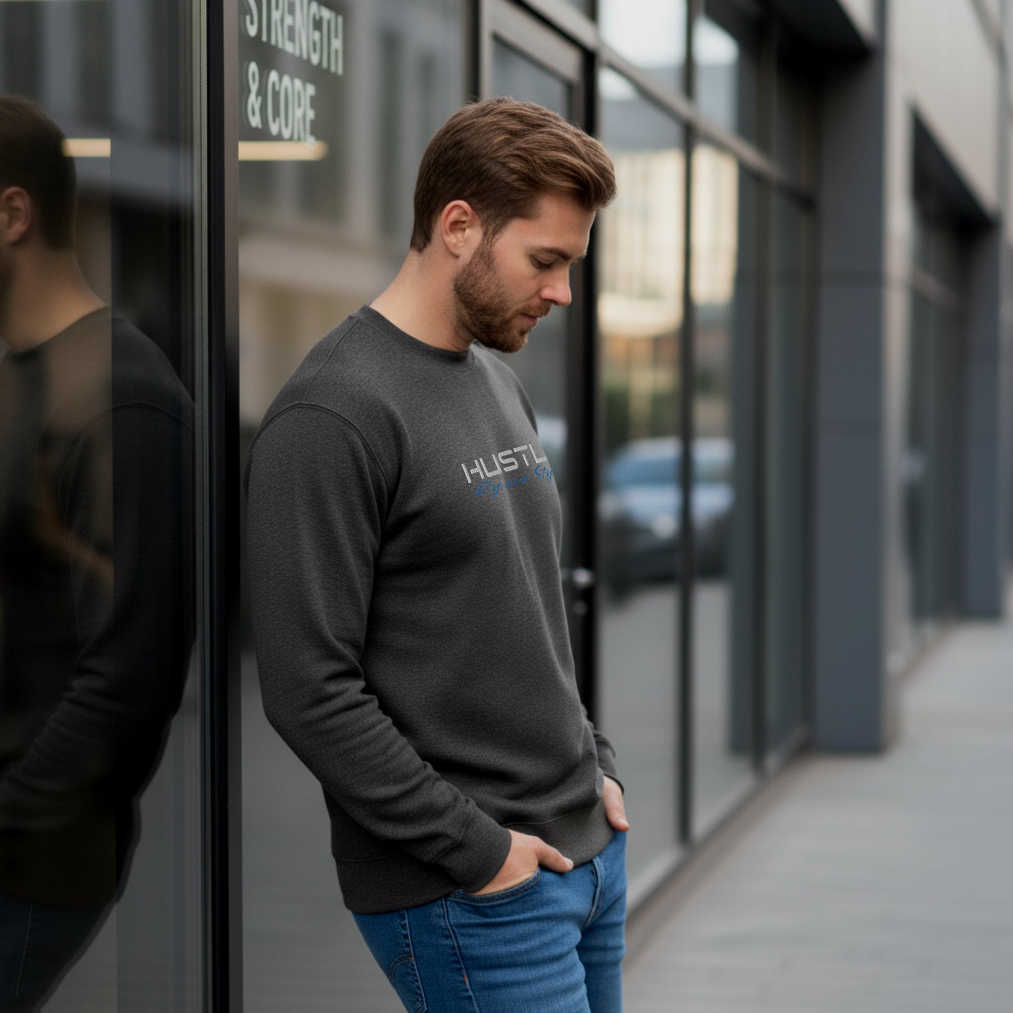 SWEATSHIRT PREMIUM 'HUSTLE'