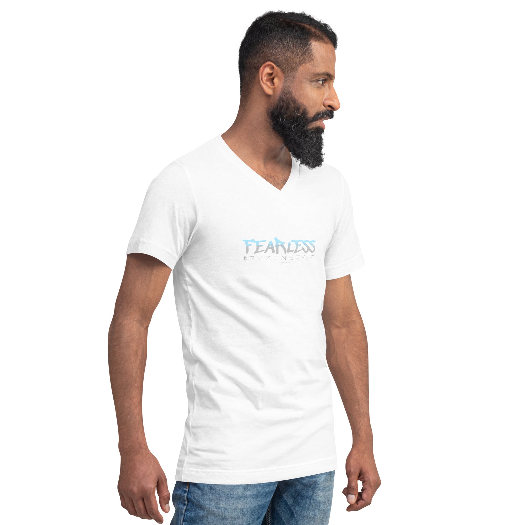T-SHIRT GOLA V 'FEARLESS'