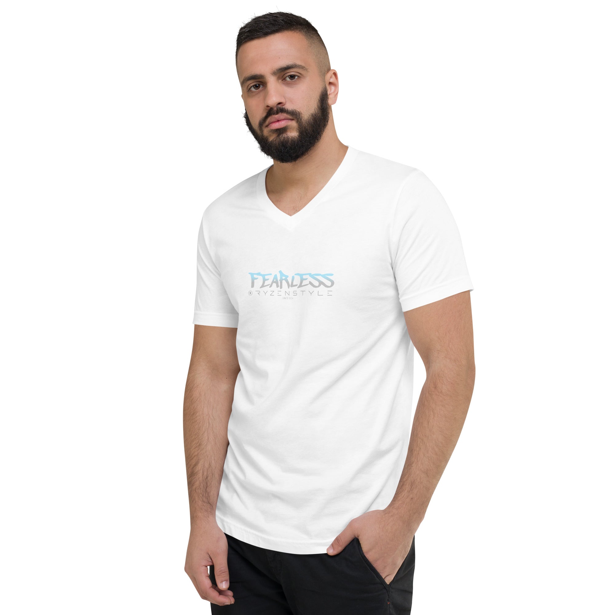 T-SHIRT GOLA V 'FEARLESS'
