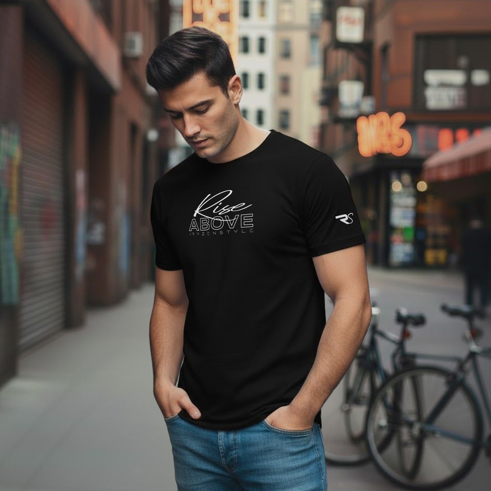 T-SHIRT 'RISE ABOVE' 