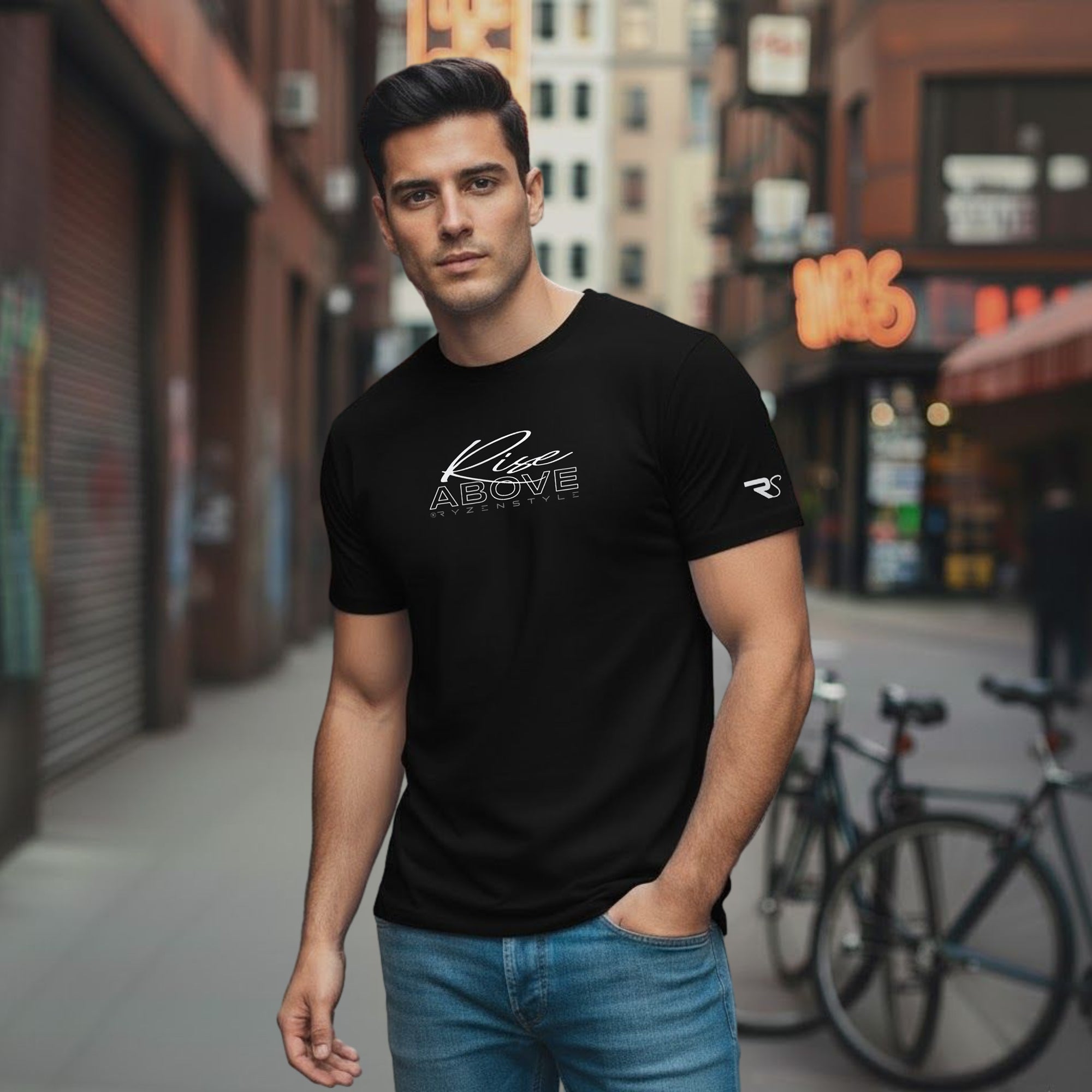 T-SHIRT 'RISE ABOVE' 