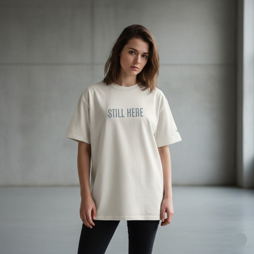 OVERSIZED T-SHIRT STILL HERE – FADED BONE