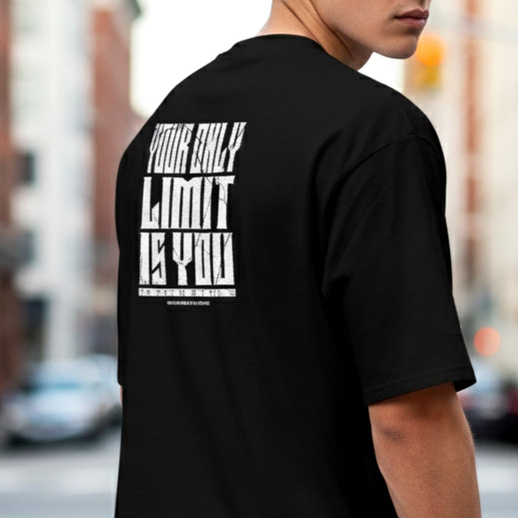T-SHIRT OVERSIZE 'YOUR ONLY LIMIT IS YOU'