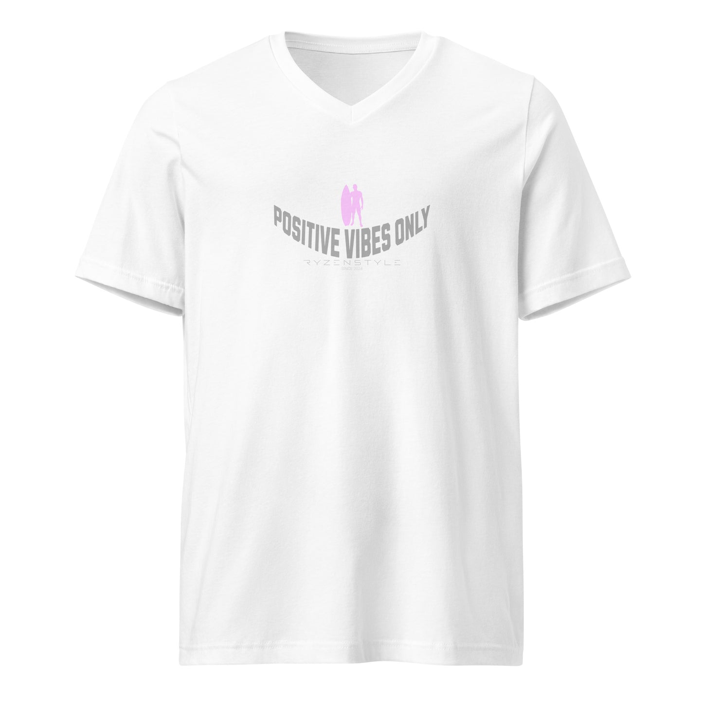 T-SHIRT GOLA V ‘POSITIVE VIBES ONLY’
