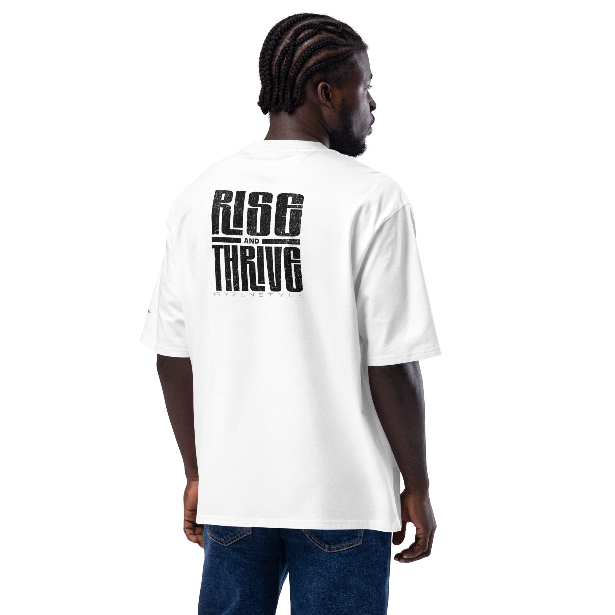 T-SHIRT OVERSIZE 'RISE AND THRIVE'