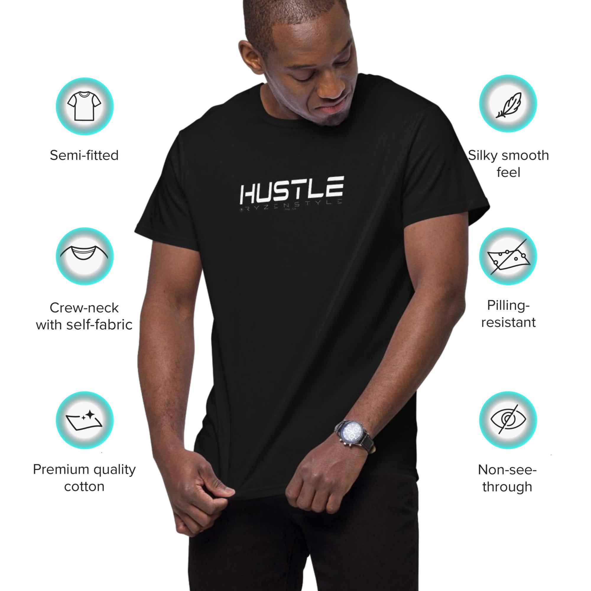 T-SHIRT PREMIUM ‘HUSTLE’