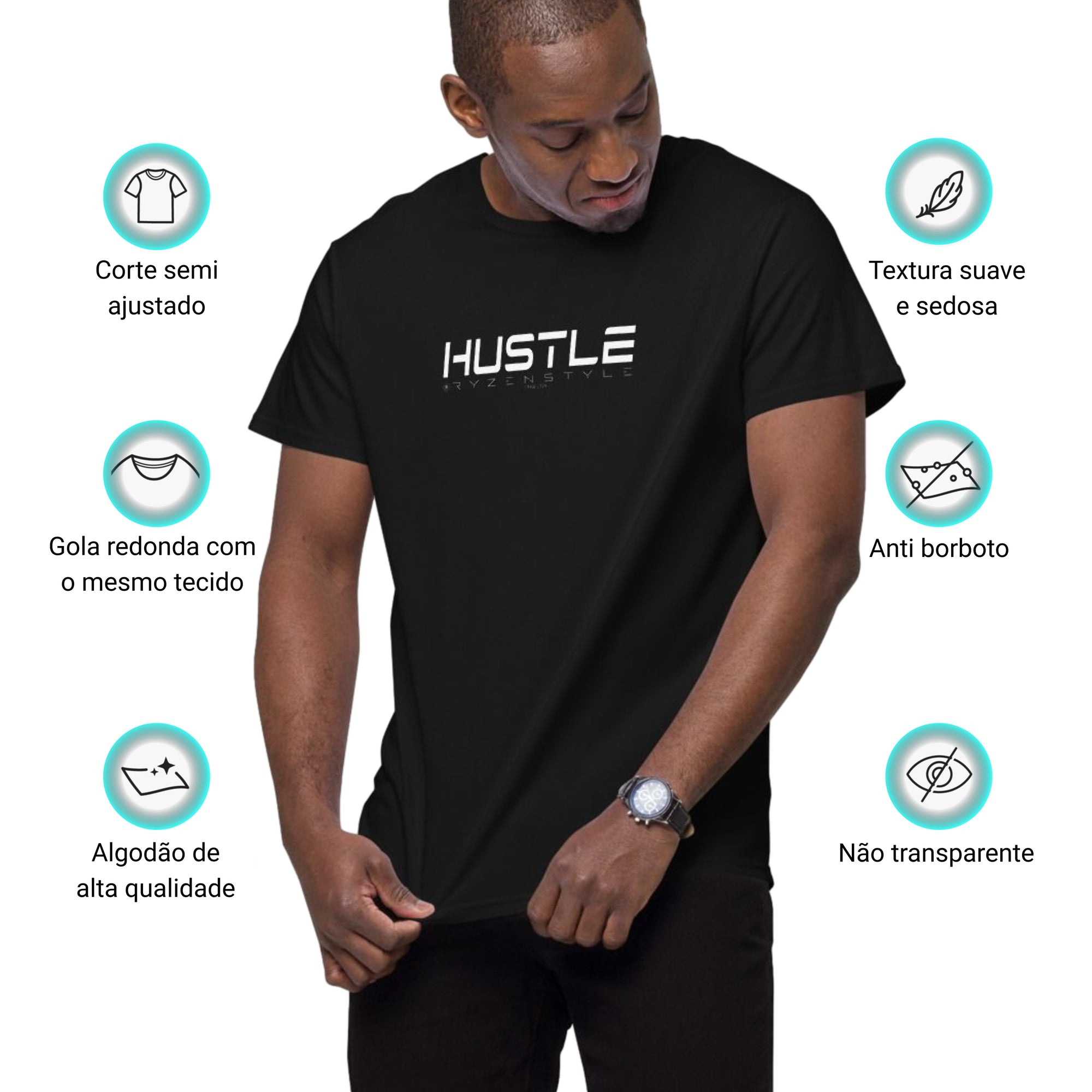 T-SHIRT PREMIUM ‘HUSTLE’