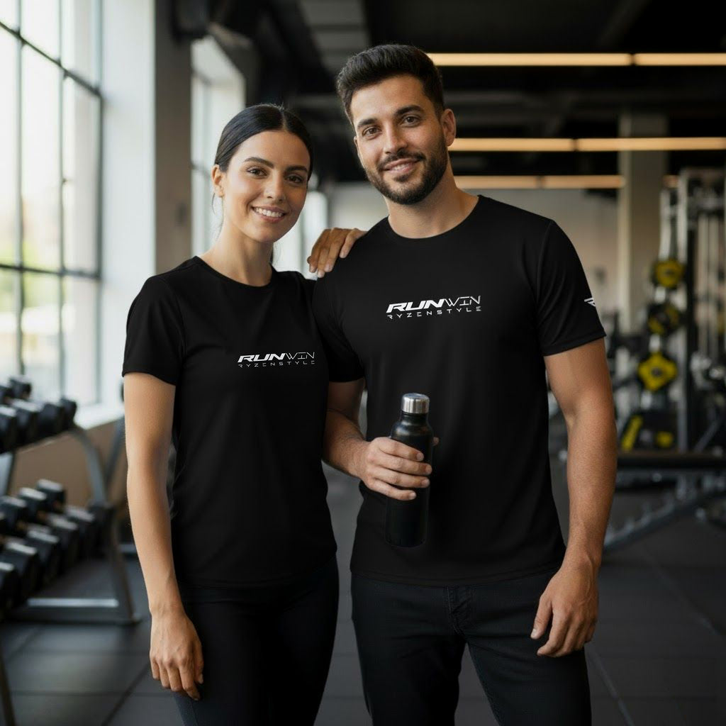 T-SHIRT SPORT UNISEXO ‘RUN WIN'