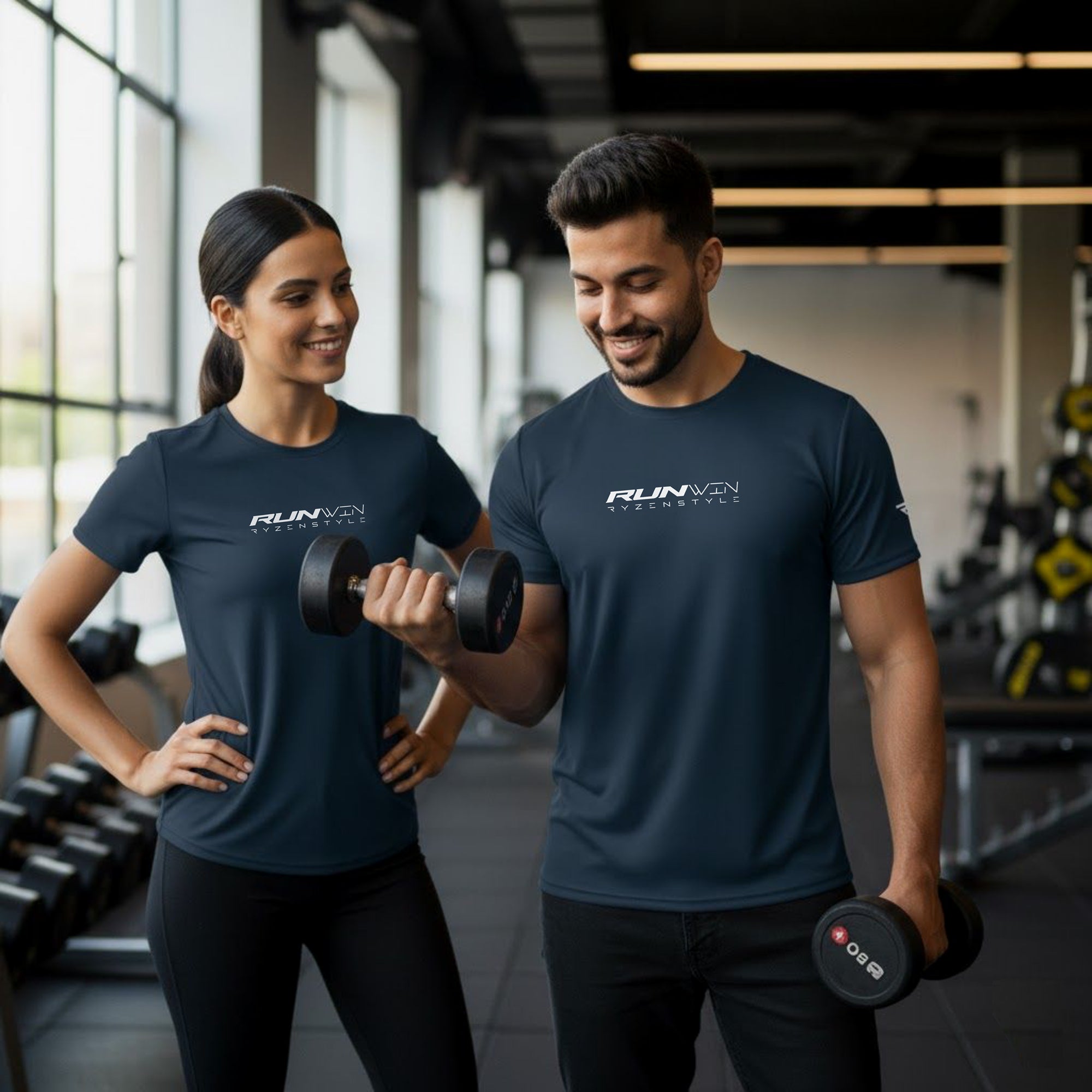 T-SHIRT SPORT UNISEXO ‘RUN WIN'