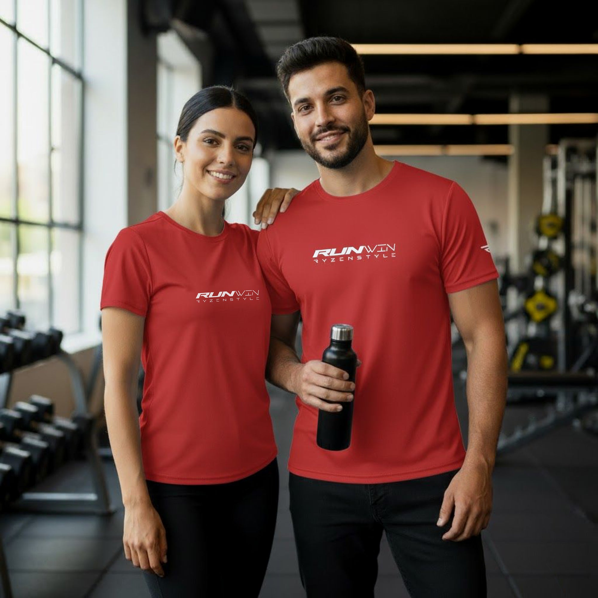 T-SHIRT SPORT UNISEXO ‘RUN WIN'