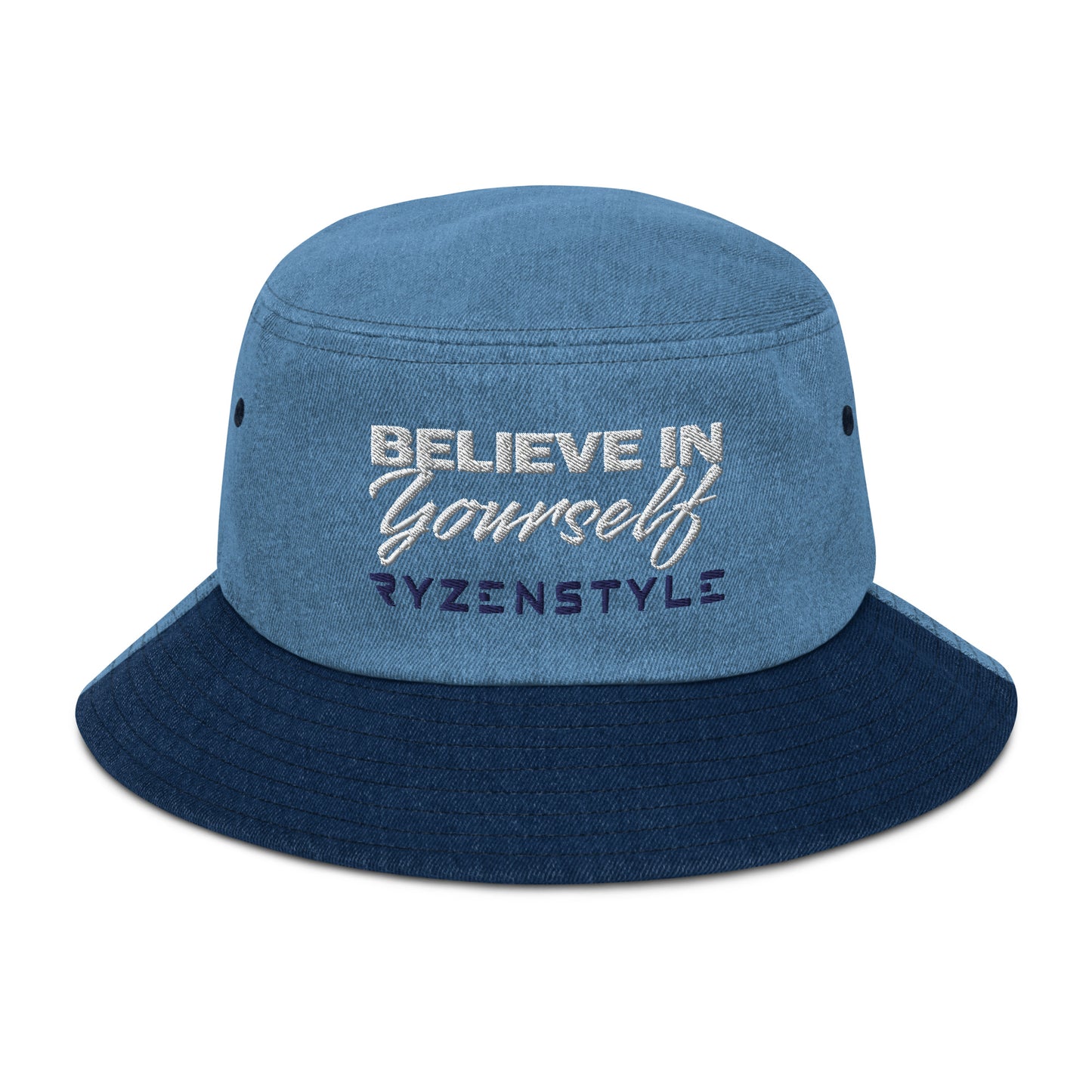 CHAPÉU BUCKET JEANS ‘BELIEVE IN YOURSELF’