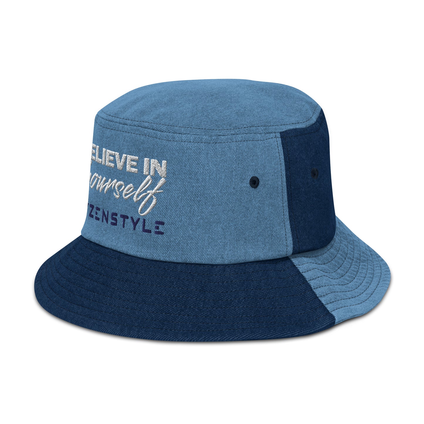 CHAPÉU BUCKET JEANS ‘BELIEVE IN YOURSELF’