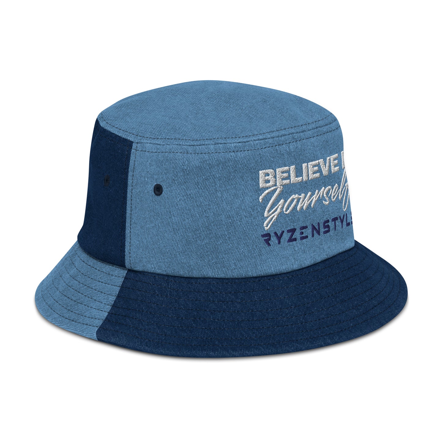 CHAPÉU BUCKET JEANS ‘BELIEVE IN YOURSELF’