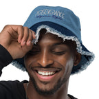 'PERSEVERANCE' DENIM BUCKET HAT