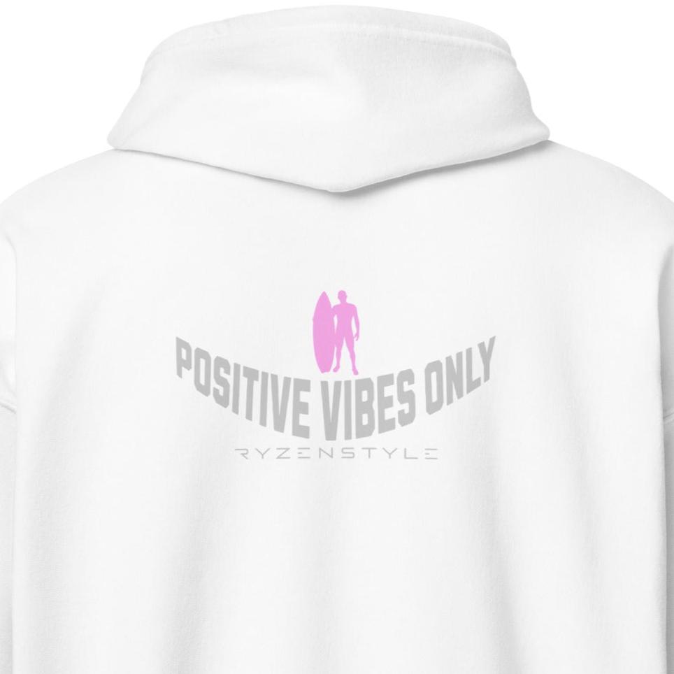 CASACO COM CAPUZ  ‘POSITIVE VIBES ONLY’