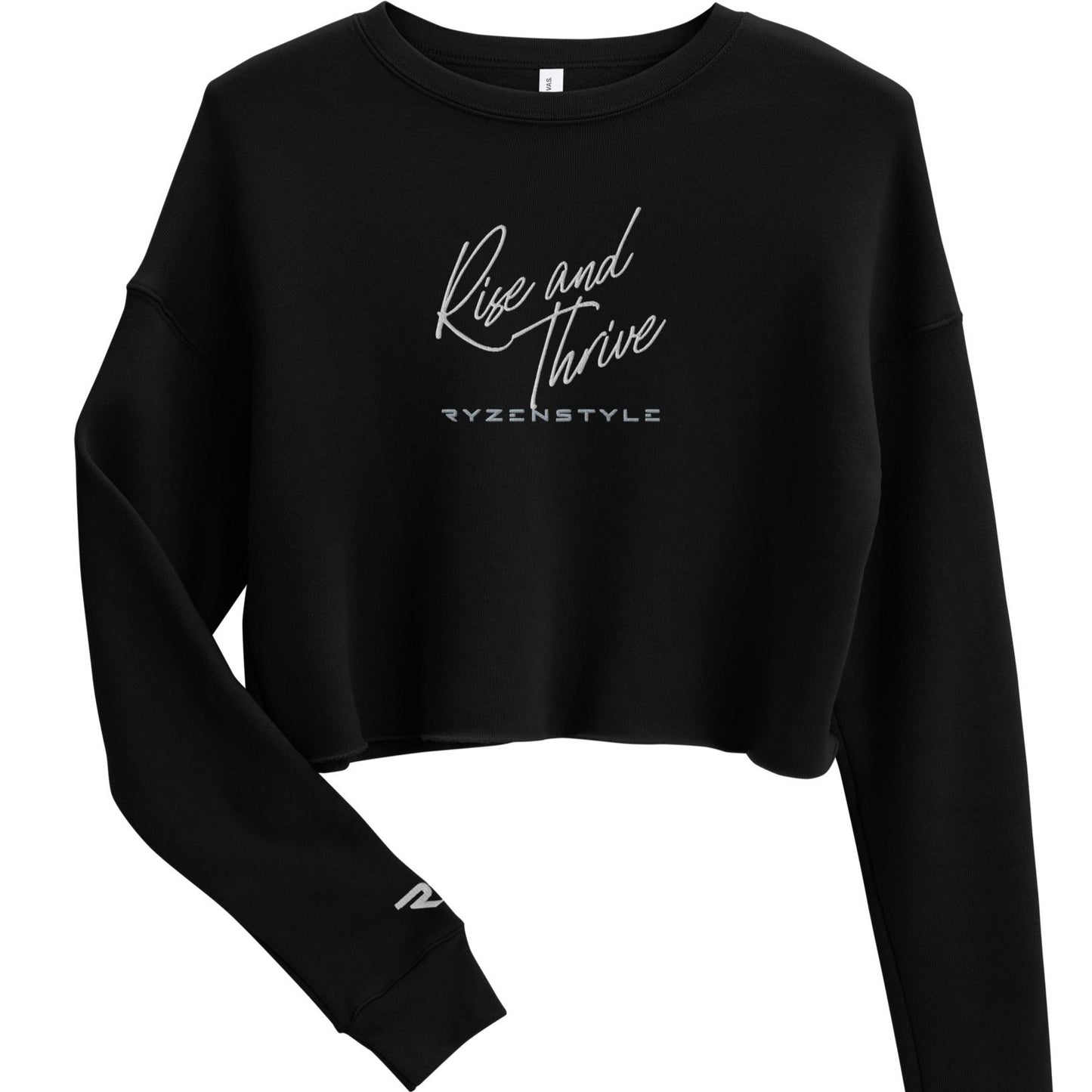 SWEATSHIRT CROP ‘RISE AND THRIVE’