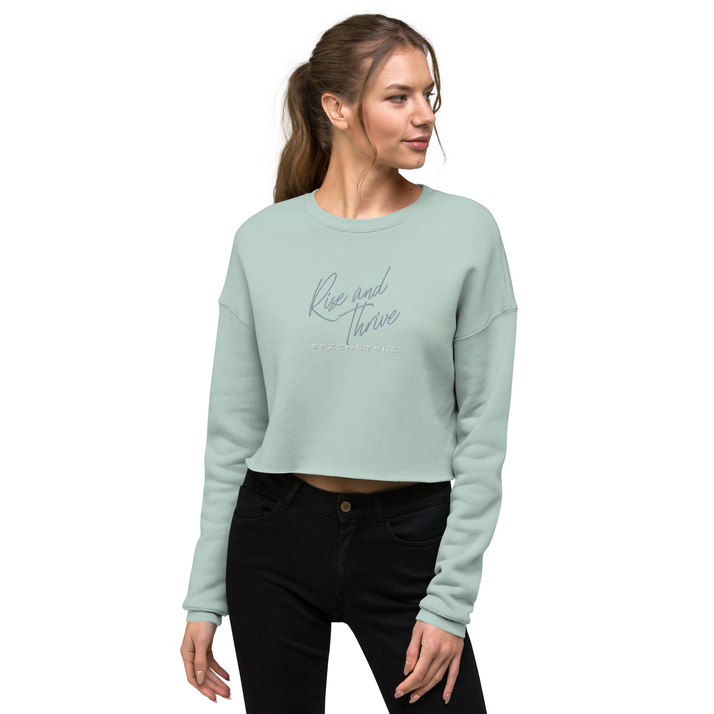 CROP SWEATSHIRT 'RISE AND THRIVE'