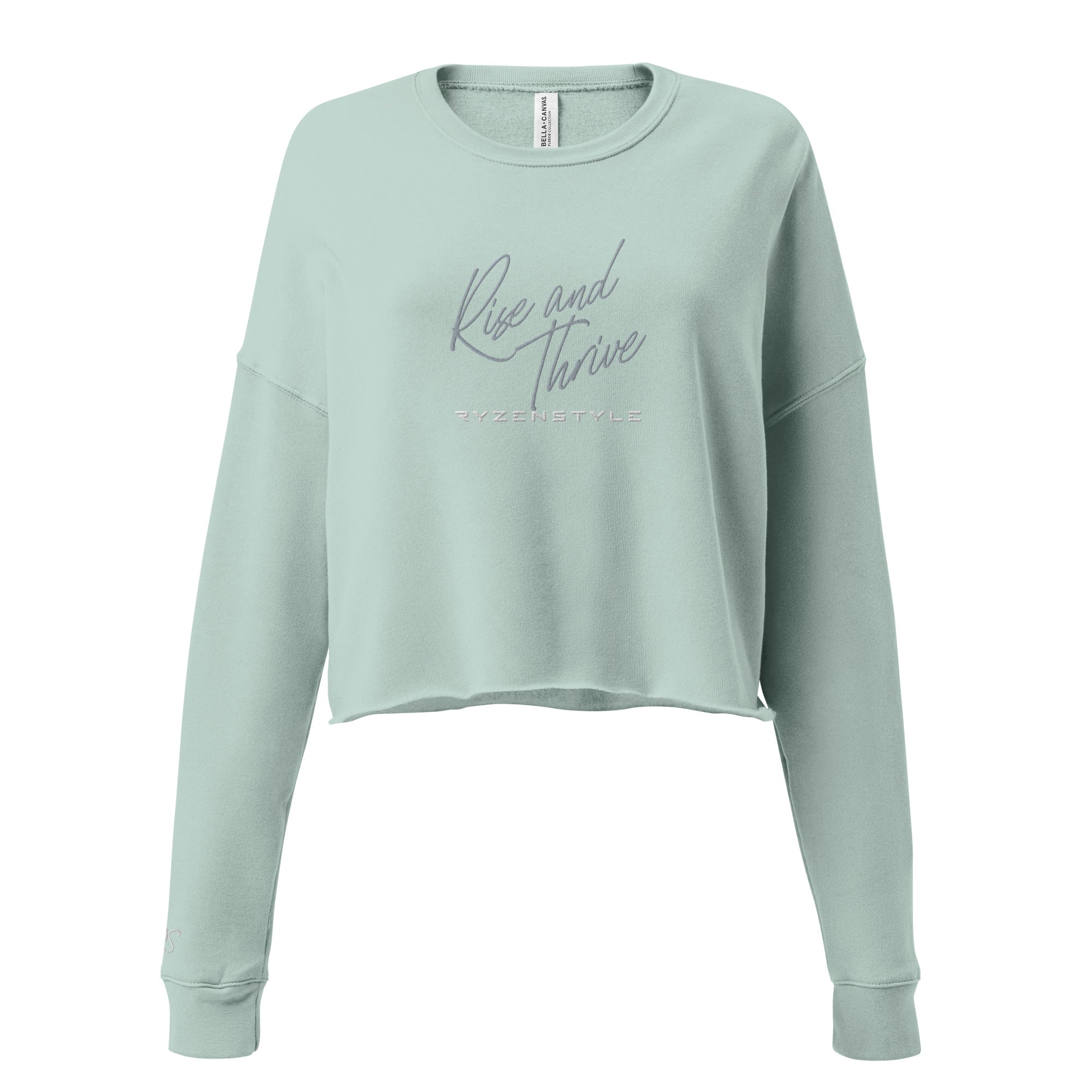 SWEATSHIRT CROP ‘RISE AND THRIVE’
